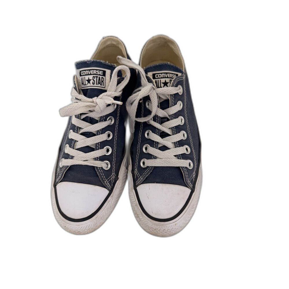 Converse Chuck Taylor All Star Womens 7 Navy Blue Canvas Low Top Sneakers